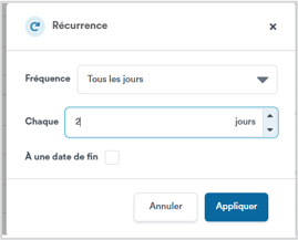 Daily recurrance