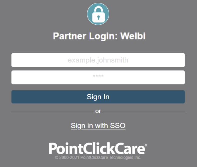 Welbi PCC log in