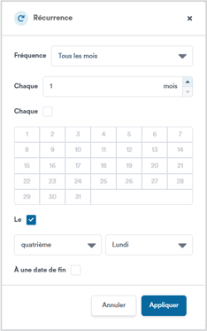 monthly on week on month
