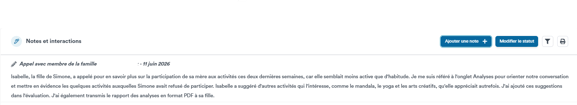 notes dans notes et interactions