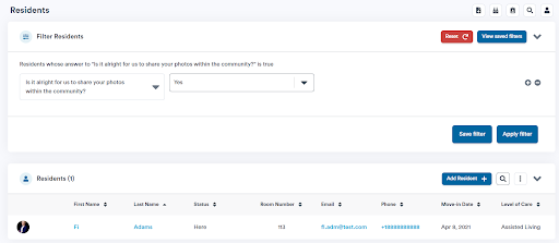 profile consent filter